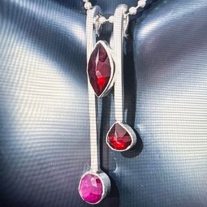 Lilly Barrack garnet and ruby necklace